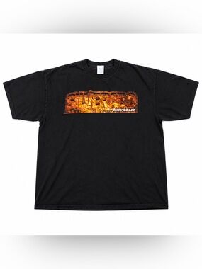 Vintage Chevrolet Silverado Rock Solid T Shirt Men’s XL Black M&O Knits Y2K